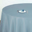 Polyester 120" Round Tablecloth Dusty Blue - Seamless Wrinkle - Resistant Table Cover - Linen Luxes