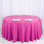 Polyester 120" Round Tablecloth Fuchsia - Seamless Wrinkle - Resistant Table Cover - Linen Luxes