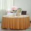 Polyester 120" Round Tablecloth Gold - Seamless Wrinkle - Resistant Design for Weddings - Linen Luxes