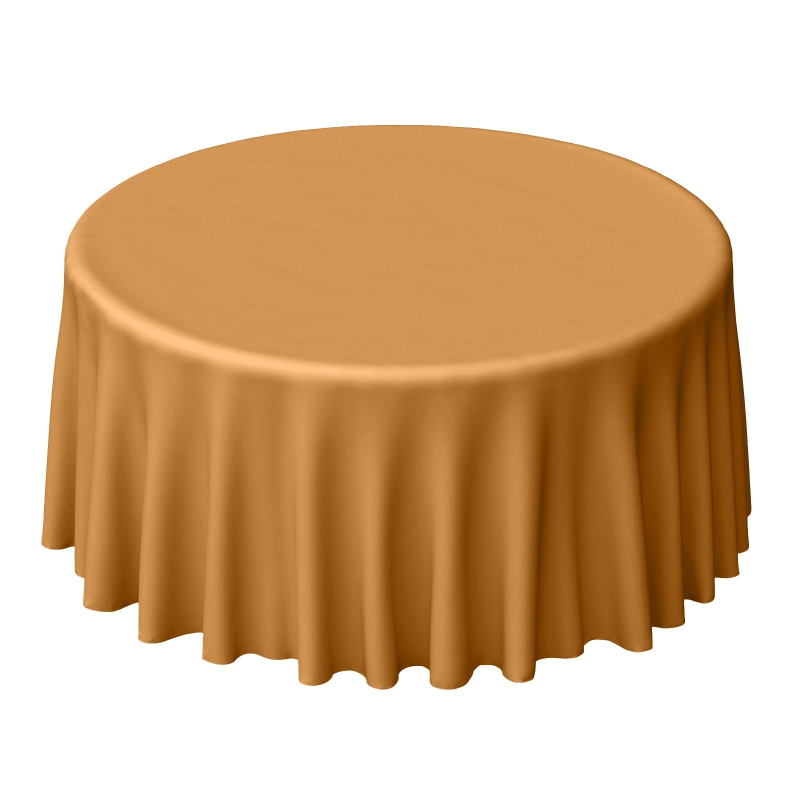 Polyester 120" Round Tablecloth Gold - Seamless Wrinkle - Resistant Design for Weddings - Linen Luxes