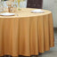 Polyester 120" Round Tablecloth Gold - Seamless Wrinkle - Resistant Design for Weddings - Linen Luxes