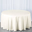 Polyester 120" Round Tablecloth Ivory - Seamless Wrinkle - Resistant Table Cover - Linen Luxes