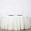 Polyester 120" Round Tablecloth Ivory - Seamless Wrinkle - Resistant Table Cover - Linen Luxes