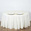 Polyester 120" Round Tablecloth Ivory - Seamless Wrinkle - Resistant Table Cover - Linen Luxes