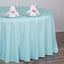 Polyester 120" Round Tablecloth Light Blue - Seamless Wrinkle - Resistant Table Cover - Linen Luxes