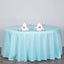 Polyester 120" Round Tablecloth Light Blue - Seamless Wrinkle - Resistant Table Cover - Linen Luxes