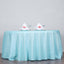 Polyester 120" Round Tablecloth Light Blue - Seamless Wrinkle - Resistant Table Cover - Linen Luxes