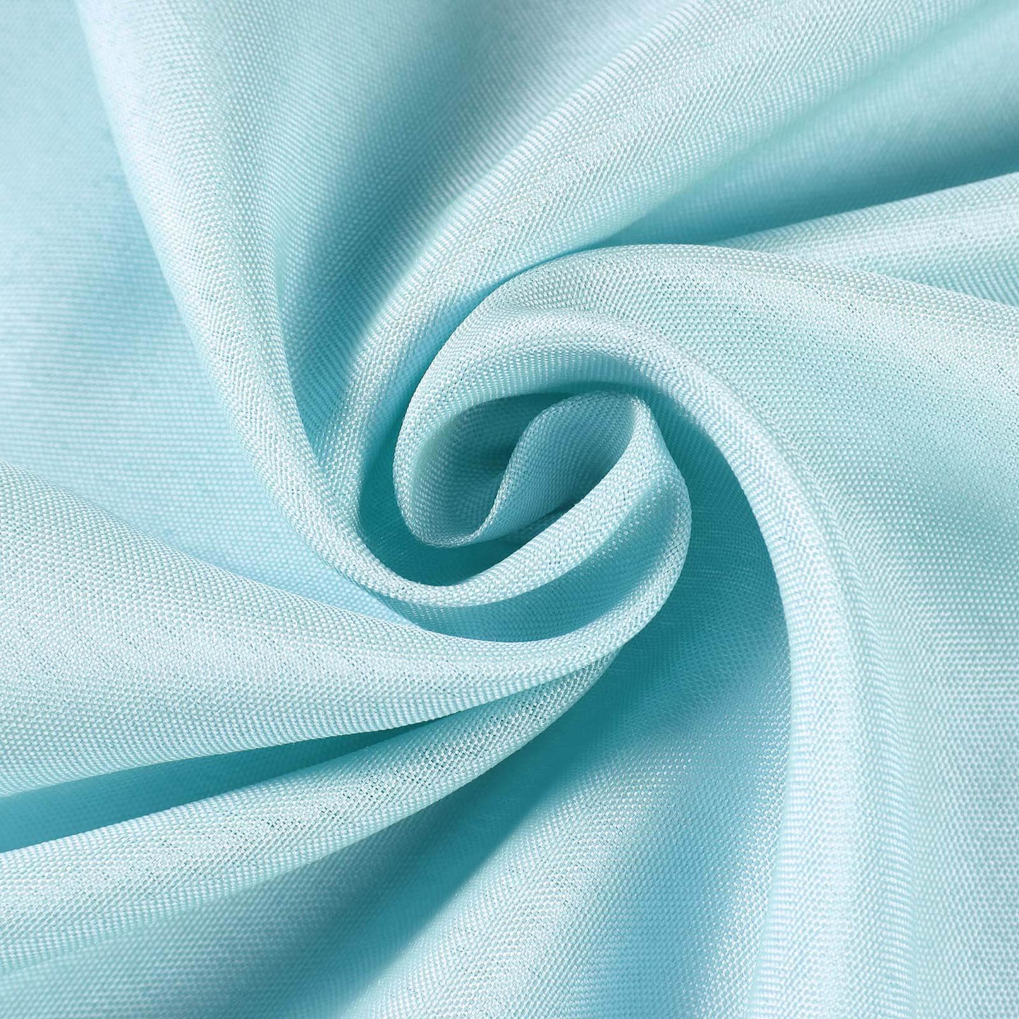 Polyester 120" Round Tablecloth Light Blue - Seamless Wrinkle - Resistant Table Cover - Linen Luxes