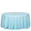 Polyester 120" Round Tablecloth Light Blue - Seamless Wrinkle - Resistant Table Cover - Linen Luxes
