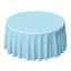 Polyester 120" Round Tablecloth Light Blue - Seamless Wrinkle - Resistant Table Cover - Linen Luxes