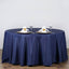 Polyester 120" Round Tablecloth Navy Blue - Seamless Wrinkle - Resistant Table Cover - Linen Luxes