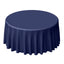 Polyester 120" Round Tablecloth Navy Blue - Seamless Wrinkle - Resistant Table Cover - Linen Luxes