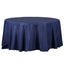 Polyester 120" Round Tablecloth Navy Blue - Seamless Wrinkle - Resistant Table Cover - Linen Luxes