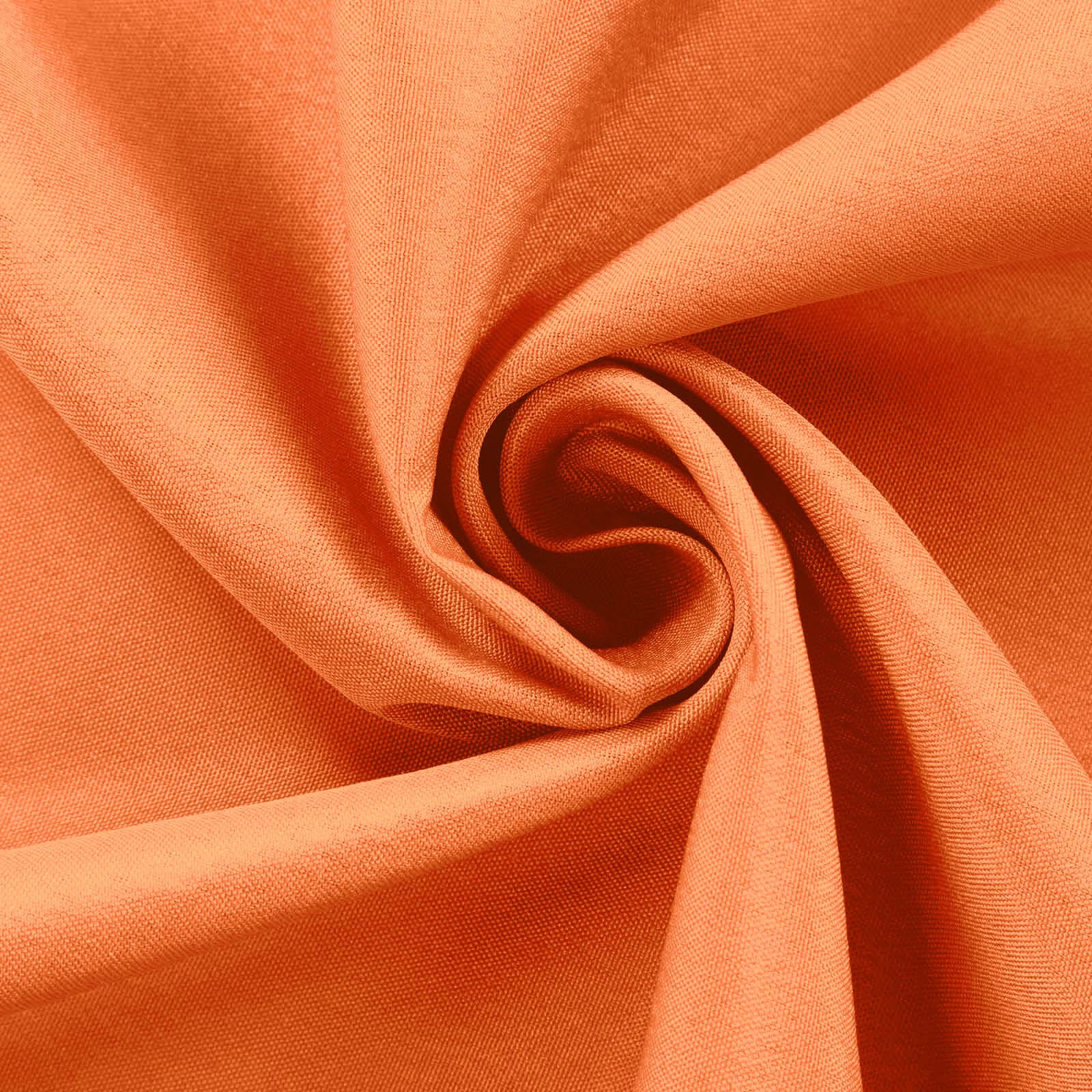 Polyester 120" Round Tablecloth Orange - Seamless Wrinkle - Resistant Table Cover - Linen Luxes
