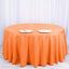 Polyester 120" Round Tablecloth Orange - Seamless Wrinkle - Resistant Table Cover - Linen Luxes