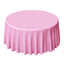 Polyester 120" Round Tablecloth Pink - Seamless Wrinkle - Resistant Table Cover - Linen Luxes