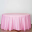 Polyester 120" Round Tablecloth Pink - Seamless Wrinkle - Resistant Table Cover - Linen Luxes