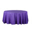 Polyester 120" Round Tablecloth Purple - Seamless Wrinkle - Resistant Table Cover - Linen Luxes