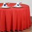 Polyester 120" Round Tablecloth Red - Seamless Wrinkle - Resistant Table Cover - Linen Luxes