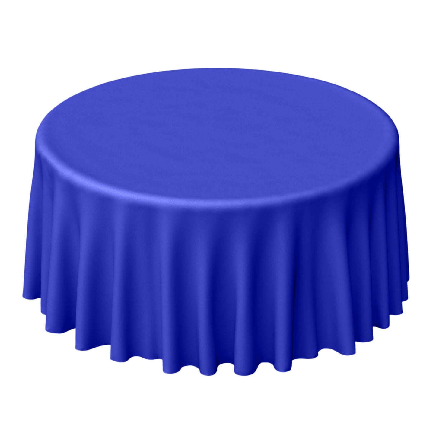 Polyester 120" Round Tablecloth Royal Blue - Seamless Wrinkle - Resistant Table Cover - Linen Luxes