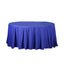 Polyester 120" Round Tablecloth Royal Blue - Seamless Wrinkle - Resistant Table Cover - Linen Luxes