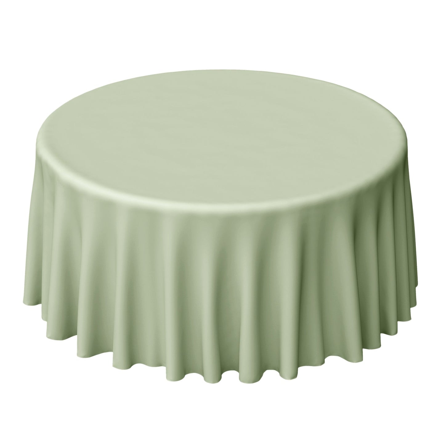 Polyester 120" Round Tablecloth Sage Green - Seamless Wrinkle-Resistant Table Cover