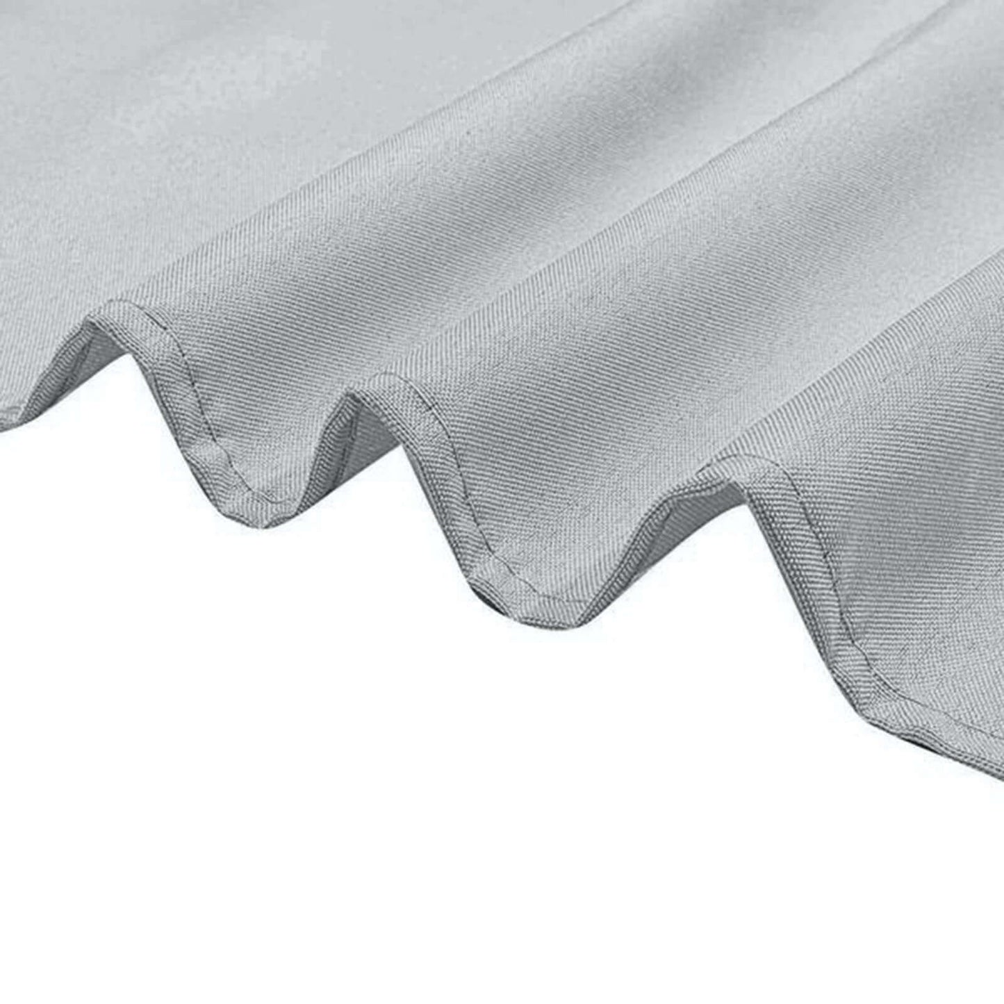 Polyester 120" Round Tablecloth Silver - Seamless Wrinkle - Resistant Table Cover - Linen Luxes