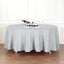 Polyester 120" Round Tablecloth Silver - Seamless Wrinkle - Resistant Table Cover - Linen Luxes