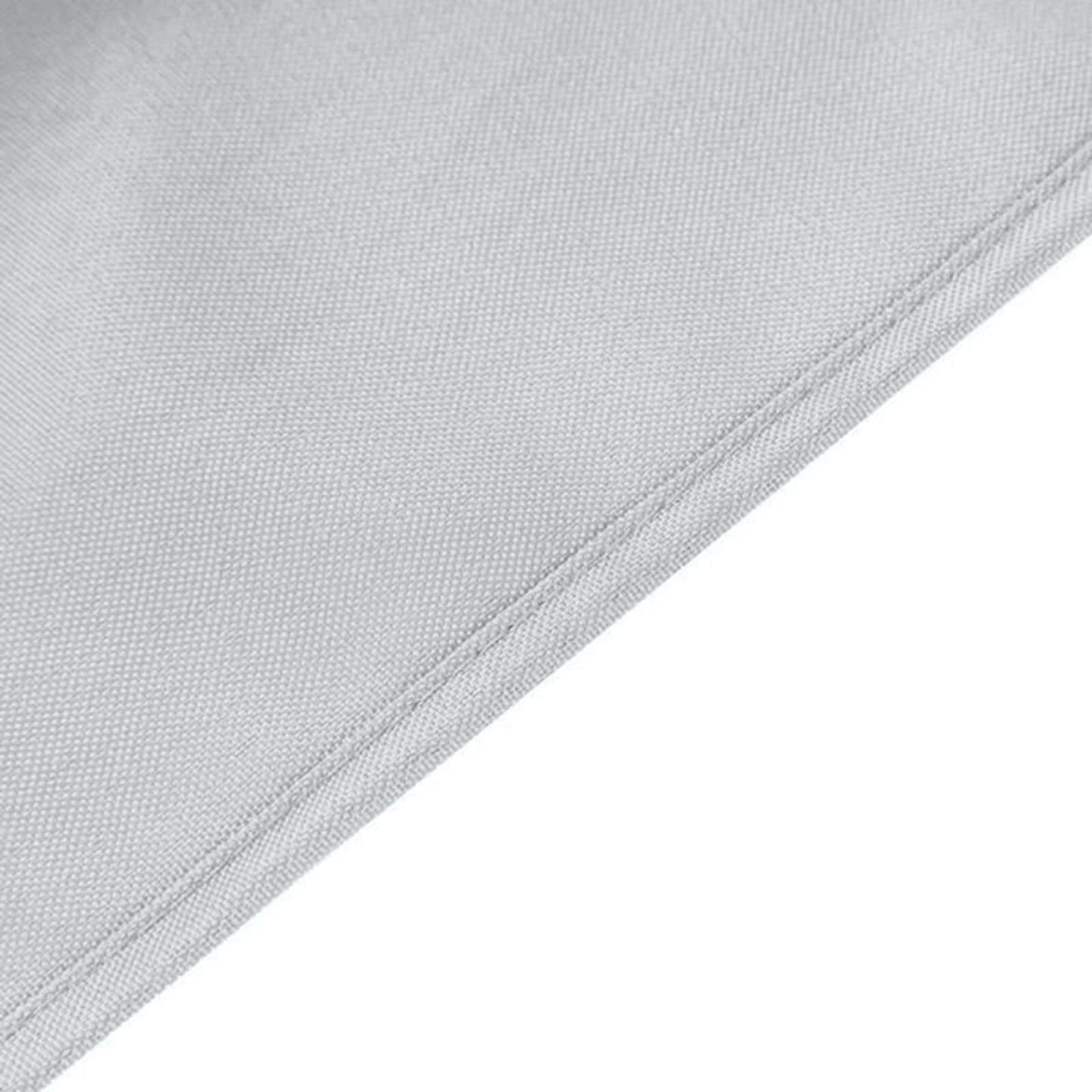 Polyester 120" Round Tablecloth Silver - Seamless Wrinkle - Resistant Table Cover - Linen Luxes
