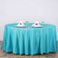 Polyester 120" Round Tablecloth Turquoise - Seamless Wrinkle - Resistant Table Cover - Linen Luxes