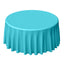 Polyester 120" Round Tablecloth Turquoise - Seamless Wrinkle - Resistant Table Cover - Linen Luxes
