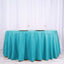 Polyester 120" Round Tablecloth Turquoise - Seamless Wrinkle - Resistant Table Cover - Linen Luxes