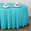 Polyester 120" Round Tablecloth Turquoise - Seamless Wrinkle - Resistant Table Cover - Linen Luxes