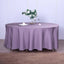 Polyester 120" Round Tablecloth Violet Amethyst - Seamless Wrinkle - Resistant Table Cover - Linen Luxes