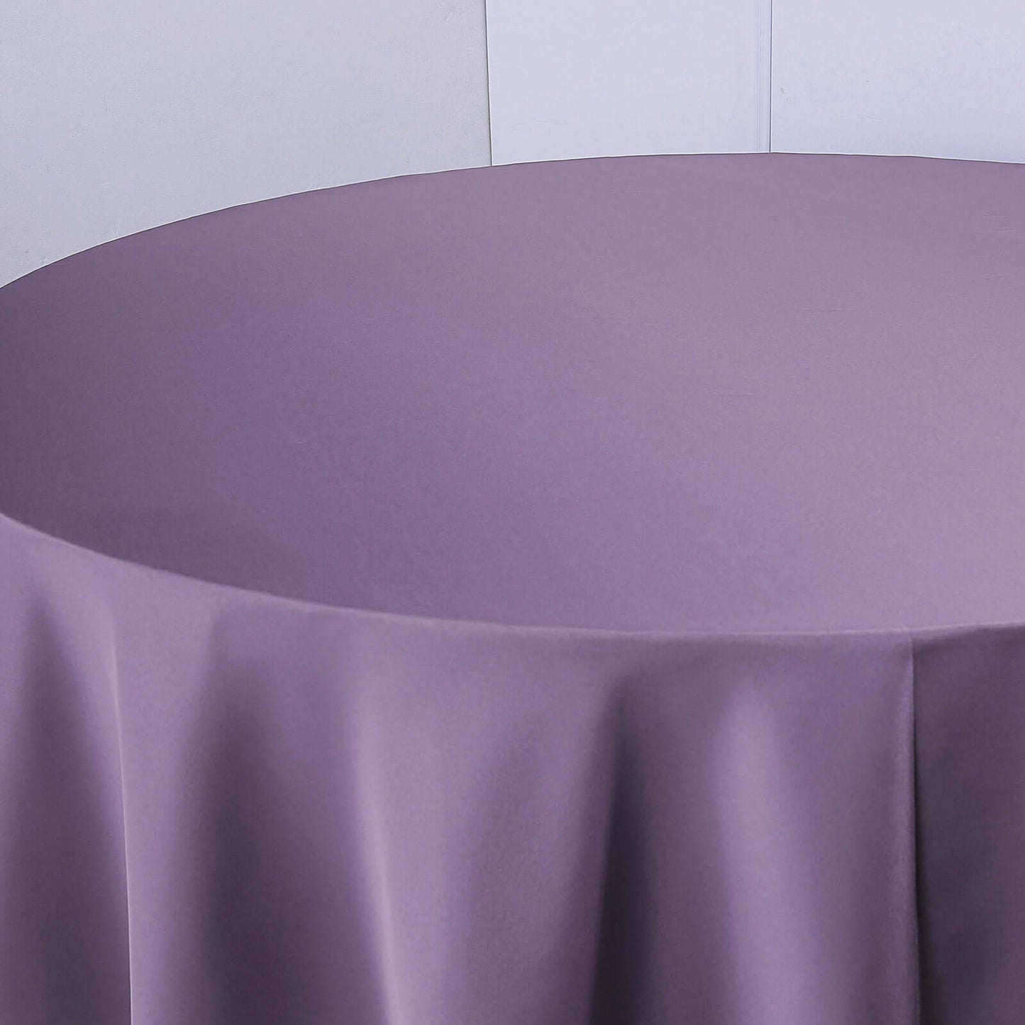 Polyester 120" Round Tablecloth Violet Amethyst - Seamless Wrinkle - Resistant Table Cover - Linen Luxes