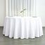 Polyester 120" Round Tablecloth White - Seamless Wrinkle - Resistant Design for Weddings - Linen Luxes