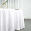 Polyester 120" Round Tablecloth White - Seamless Wrinkle - Resistant Design for Weddings - Linen Luxes
