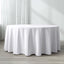 Polyester 120" Round Tablecloth White - Seamless Wrinkle - Resistant Design for Weddings - Linen Luxes