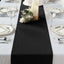 Polyester 12"x108" Table Runner Black - Durable & Wrinkle - Resistant Table Decor - Linen Luxes