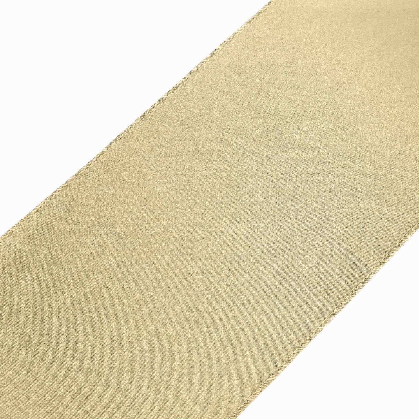 Polyester 12"x108" Table Runner Champagne - Durable & Wrinkle - Resistant Table Decor - Linen Luxes