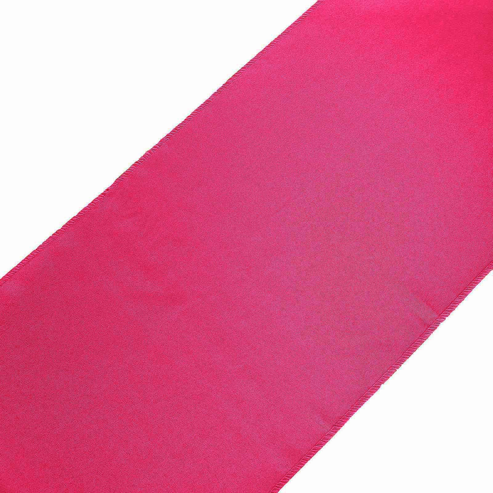 Polyester 12"x108" Table Runner Fuchsia - Durable & Wrinkle - Resistant Table Decor - Linen Luxes