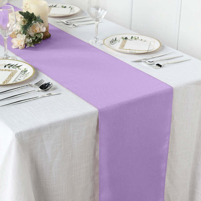 Polyester 12"x108" Table Runner Lavender - Durable & Wrinkle - Resistant Table Decor - Linen Luxes