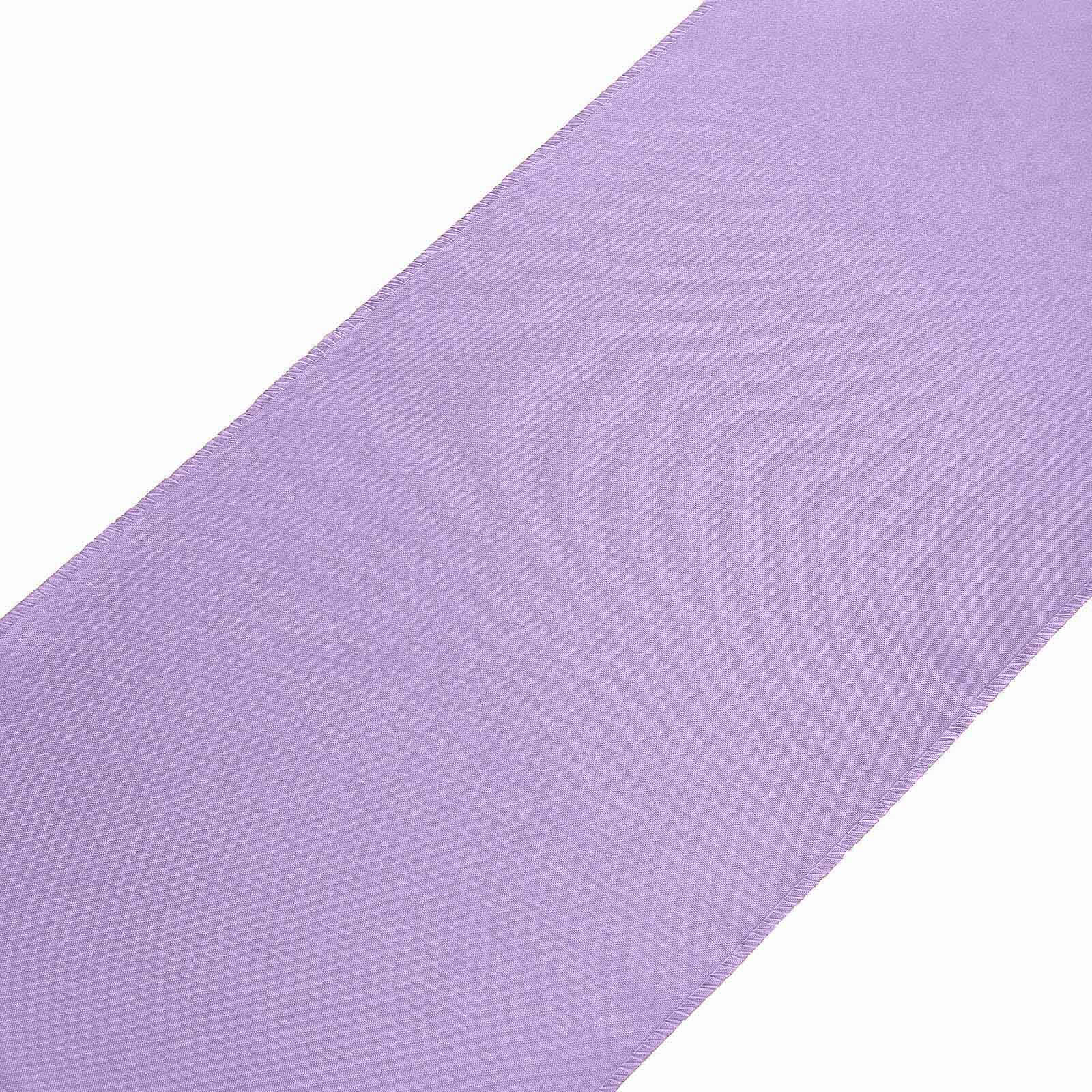 Polyester 12"x108" Table Runner Lavender - Durable & Wrinkle - Resistant Table Decor - Linen Luxes