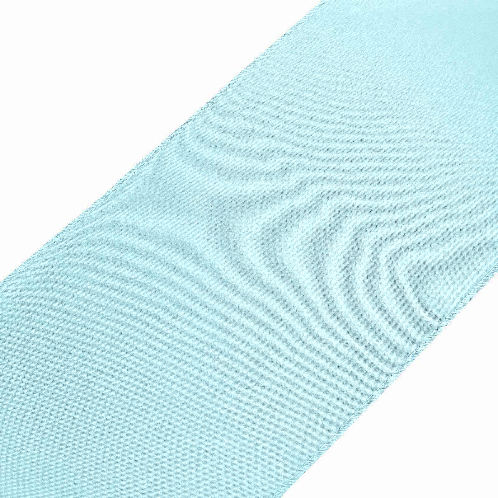 Polyester 12"x108" Table Runner Light Blue - Durable & Wrinkle - Resistant Table Decor - Linen Luxes