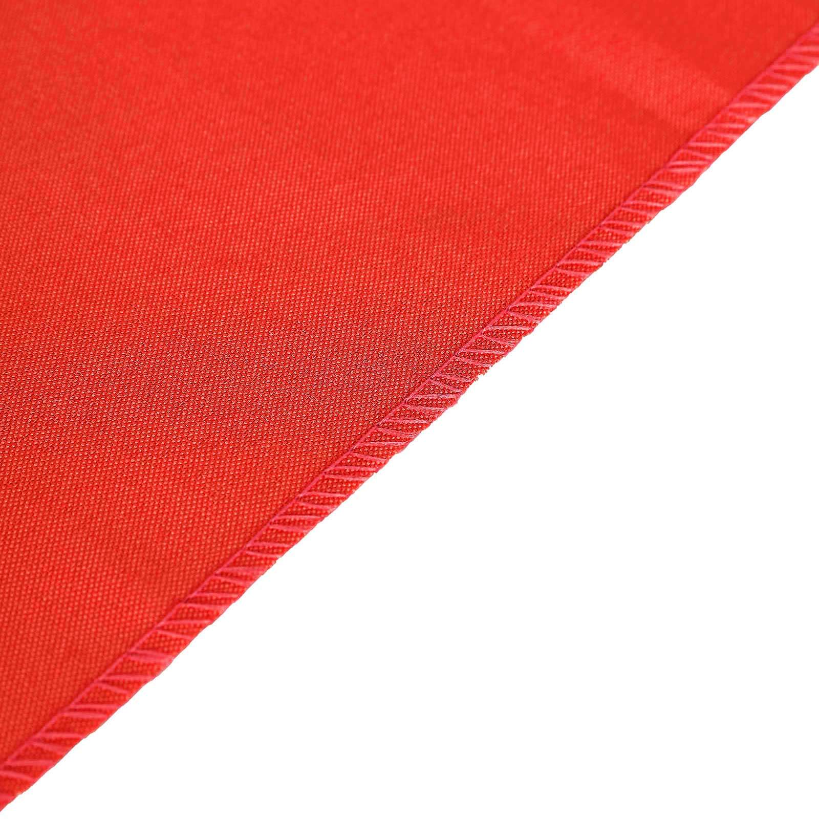 Polyester 12"x108" Table Runner Red - Durable & Wrinkle - Resistant Table Decor - Linen Luxes