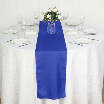 Polyester 12"x108" Table Runner Royal Blue - Durable & Wrinkle - Resistant Table Decor - Linen Luxes
