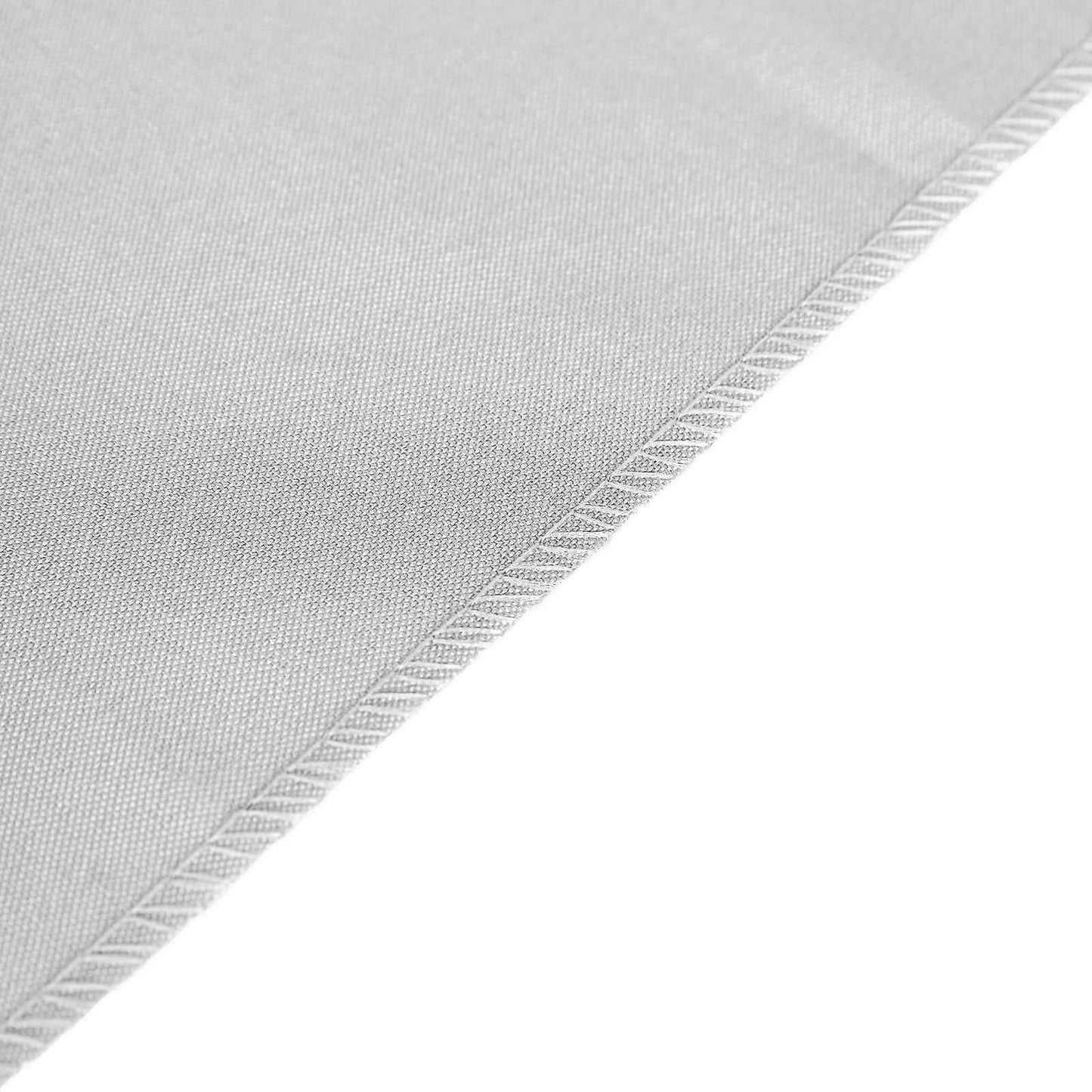 Polyester 12"x108" Table Runner Silver - Durable & Wrinkle - Resistant Table Decor - Linen Luxes