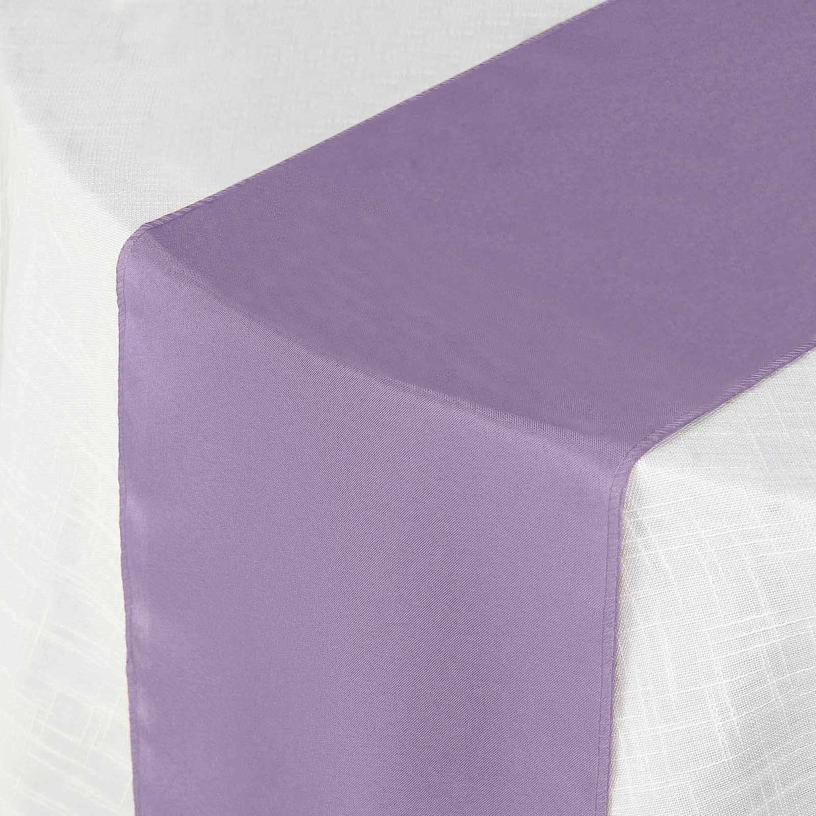 Polyester 12"x108" Table Runner Violet Amethyst - Durable & Wrinkle - Resistant Table Decor - Linen Luxes