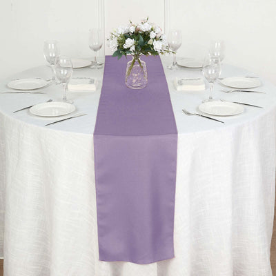 Polyester 12"x108" Table Runner Violet Amethyst - Durable & Wrinkle - Resistant Table Decor - Linen Luxes