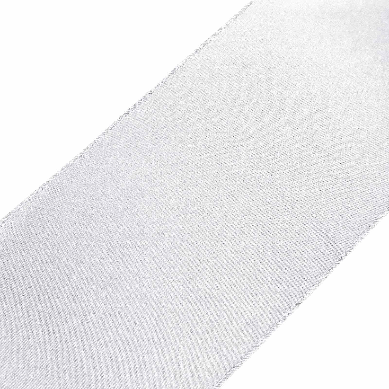 Polyester 12"x108" Table Runner White - Durable & Wrinkle - Resistant Table Decor for All Occasions - Linen Luxes